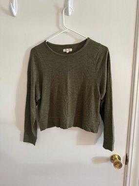 Madewell Olive Green Long-Sleeve Crewneck Tee